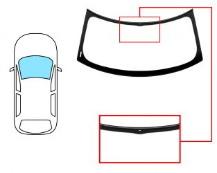 PARABRISAS MINI PACEMAN 2012-2017 DELANTERO / VERDE / MOLDURAS PREMONTADAS 