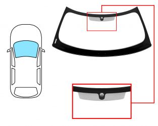 PARABRISAS MINI ONE 2014-2018 3/5 PUERTAS / CABRIO / DELANTERO / VERDE / CON BASE ESPEJO / MOLDURAS PREMONTADAS 