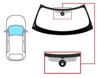 PARABRISAS MINI ONE 2014-2018 3/5 PUERTAS / CABRIO / DELANTERO / VERDE / CON BASE ESPEJO / CON SENSOR REDONDO / MOLDURAS PREMONTADAS 