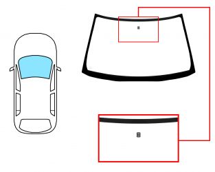 PARABRISAS MITSUBISHI CARISMA 1995-1999 4/5 PUERTAS / DELANTERO / VERDE / CON BASE ESPEJO 
