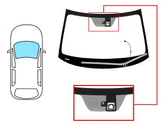PARABRISAS MITSUBISHI OUTLANDER 2012-2015 DELANTERO / VERDE / ACUSTICO / CRISTAL TERMICO / CON BASE ESPEJO / CON SOPORTE CAMARA / CON SENSOR 