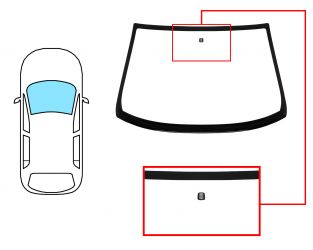 PARABRISAS MITSUBISHI SPACE STAR 1998-2003 DELANTERO / VERDE / CON BASE ESPEJO 