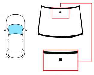 PARABRISAS MITSUBISHI SPACE WAGON 1999-2004 DELANTERO / VERDE / CON BASE ESPEJO 