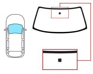 PARABRISAS MITSUBISHI MONTERO SPORT / CHALLENGER 1997-2000 DELANTERO / VERDE / CON BASE ESPEJO 