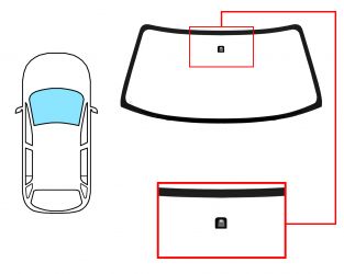 PARABRISAS MITSUBISHI MONTERO SPORT / CHALLENGER 1997-2000 DELANTERO / VERDE / CON BASE ESPEJO MODIFICADA