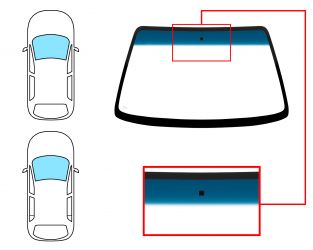 PARABRISAS NISSAN MICRA 2000-2002 3/5 PUERTAS / DELANTERO / VERDE BANDA AZUL / CON BASE ESPEJO 