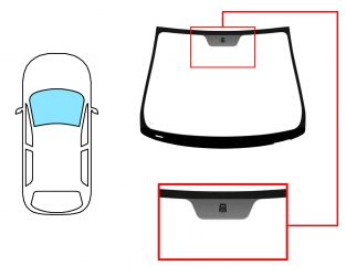 PARABRISAS NISSAN MICRA 2002-2005 CABRIO / DELANTERO / VERDE / CON BASE ESPEJO 