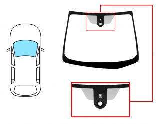 PARABRISAS NISSAN NOTE 2013-2017 DELANTERO / VERDE / CON BASE ESPEJO / CON SENSOR 
