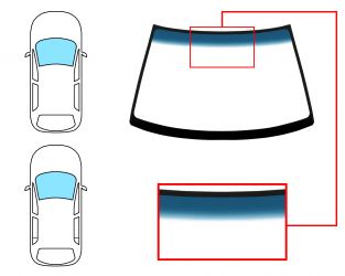 PARABRISAS NISSAN SUNNY 1991-1995 3/4 PUERTAS / FAMILIAR / DELANTERO / AZUL BANDA AZUL