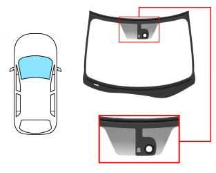 PARABRISAS NISSAN LEAF 2010-2017 DELANTERO / VERDE / CON BASE ESPEJO / CON SENSOR / MOLDURAS PREMONTADAS 