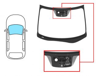 PARABRISAS NISSAN LEAF 2010-2017 DELANTERO / VERDE / ACUSTICO / CON BASE ESPEJO / CON SENSOR / CON SOPORTE CAMARA / MOLDURAS PREMONTADAS 