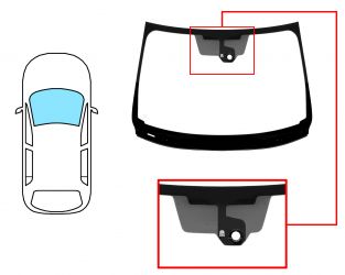 PARABRISAS NISSAN QASHQAI 2014-2017 DELANTERO / VERDE / ACUSTICO / CON BASE ESPEJO / CON SENSOR / MOLDURAS PREMONTADAS