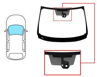 PARABRISAS NISSAN QASHQAI 2014-2017 DELANTERO / VERDE / ACUSTICO / CON BASE ESPEJO / CON SENSOR MODIFICADO / MOLDURAS PREMONTADAS