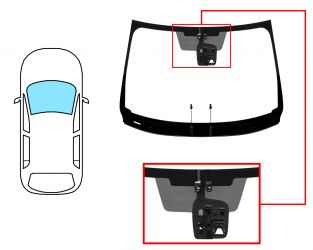 PARABRISAS NISSAN QASHQAI 2014-2017 DELANTERO / VERDE / CRISTAL TERMICO / CON BASE ESPEJO / CON SENSOR / CON SOPORTE CAMARA / MOLDURAS PREMONTADAS