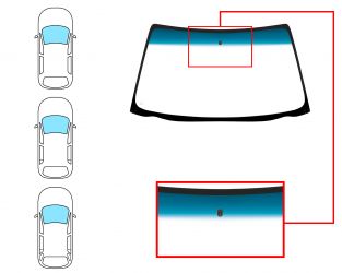 PARABRISAS OPEL ASTRA F 1991-1994 3/4/5 PUERTAS / FAMILIAR / DELANTERO / VERDE BANDA AZUL / CON BASE ESPEJO 