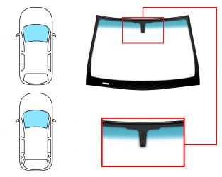 PARABRISAS OPEL ASTRA H 2007-2009 5 PUERTAS / FAMILIAR / DELANTERO / VERDE BANDA AZUL / CON BASE ESPEJO 12CM / MOLDURAS PREMONTADAS