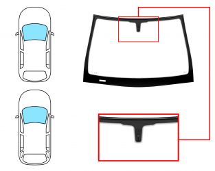 PARABRISAS OPEL ASTRA H 2007-2009 5 PUERTAS / FAMILIAR / DELANTERO / VERDE / CON BASE ESPEJO 12CM / MOLDURAS PREMONTADAS