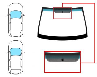 PARABRISAS OPEL CORSA C 2000-2003 3/5 PUERTAS / DELANTERO / REFLECTANTE / BANDA AZUL / CON BASE ESPEJO 