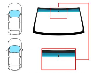 PARABRISAS OPEL FRONTERA 1992-1998 3/5 PUERTAS / DELANTERO / VERDE BANDA AZUL / CON BASE ESPEJO 