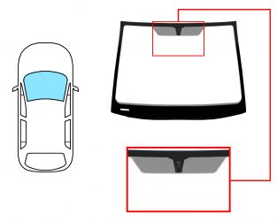 PARABRISAS OPEL MERIVA 2003-2006 DELANTERO / VERDE / CON BASE ESPEJO
