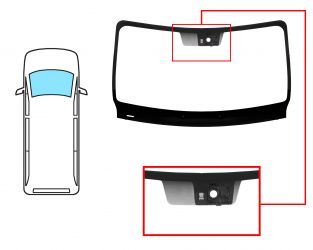 PARABRISAS NISSAN INTERSTAR 2021-> DELANTERO / VERDE / CON BASE ESPEJO / CON SENSOR / CON SOPORTE CAMARA