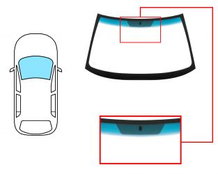 PARABRISAS OPEL VECTRA B 1996-2002 4/5 PUERTAS / FAMILIAR / DELANTERO / REFLECTANTE / BANDA AZUL / CON BASE ESPEJO