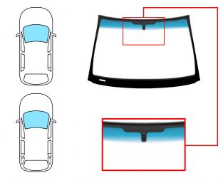 PARABRISAS OPEL SIGNUM 2003-2005 DELANTERO / VERDE BANDA AZUL / CON BASE ESPEJO / MOLDURAS PREMONTADAS