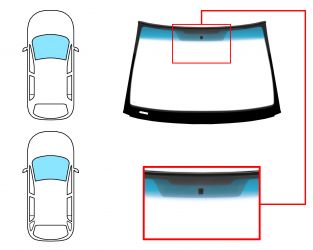PARABRISAS OPEL SIGNUM 2003-2005 DELANTERO / REFLECTANTE / BANDA AZUL / CON BASE ESPEJO / MOLDURAS PREMONTADAS