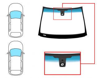PARABRISAS OPEL SIGNUM 2003-2005 DELANTERO / VERDE BANDA AZUL / CON BASE ESPEJO / CON SENSOR / MOLDURAS PREMONTADAS