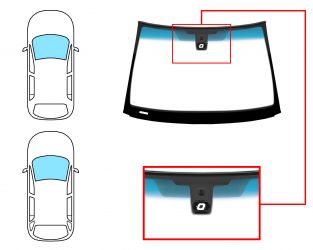 PARABRISAS OPEL SIGNUM 2003-2005 DELANTERO / REFLECTANTE / BANDA AZUL / CON BASE ESPEJO / CON SENSOR / MOLDURAS PREMONTADAS