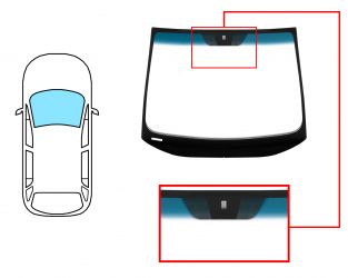 PARABRISAS OPEL ZAFIRA A 1999-2005 DELANTERO / REFLECTANTE / BANDA AZUL / CON BASE ESPEJO