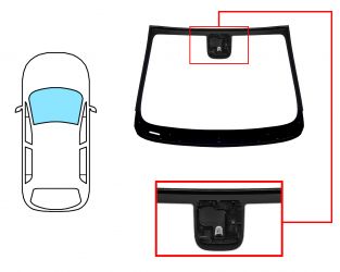 PARABRISAS OPEL MOKKA 2013-2016 DELANTERO / VERDE / CON BASE ESPEJO / MOLDURAS PREMONTADAS