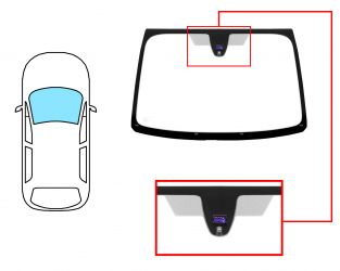 PARABRISAS PEUGEOT 1007 2004-2010 DELANTERO / REFLECTANTE / CON BASE ESPEJO / CON SENSOR