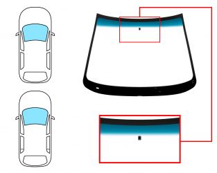 PARABRISAS PEUGEOT 206 1998-2008 3/5 PUERTAS / FAMILIAR / DELANTERO / VERDE BANDA AZUL / CON BASE ESPEJO