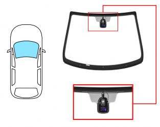 PARABRISAS PEUGEOT 207 2007-2009 COUPE / CABRIO / DELANTERO / VERDE / CON BASE ESPEJO / CON SENSOR / ANTENA / MOLDURAS PREMONTADAS