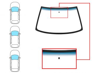 PARABRISAS PEUGEOT 306 1993-1997 3/4/5 PUERTAS / FAMILIAR / DELANTERO / VERDE BANDA AZUL / CON BASE ESPEJO
