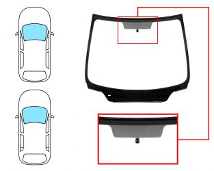 PARABRISAS PEUGEOT 307 2001-2005 3/5 PUERTAS / FAMILIAR / DELANTERO / REFLECTANTE / CON BASE ESPEJO / MOLDURAS PREMONTADAS