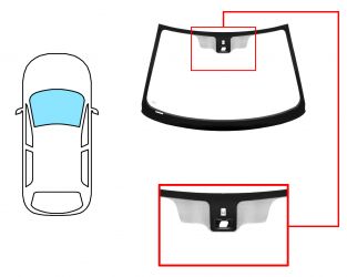 PARABRISAS PEUGEOT 406 1995-1999 COUPE / DELANTERO / REFLECTANTE / CON BASE ESPEJO / CON SENSOR CUADRADO