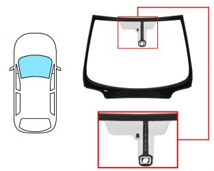 PARABRISAS PEUGEOT 407 2004-2011 COUPE / DELANTERO / REFLECTANTE / ACUSTICO / CON BASE ESPEJO / CON SENSOR / MOLDURAS PREMONTADAS