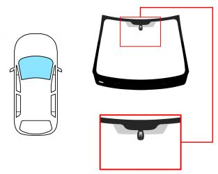 PARABRISAS RENAULT CAPTUR 2013-2017 DELANTERO / VERDE / CON BASE ESPEJO