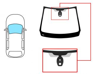 PARABRISAS RENAULT CAPTUR 2013-2017 DELANTERO / VERDE / CON BASE ESPEJO / CON SENSOR
