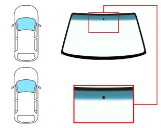 PARABRISAS RENAULT CLIO 1990-1996 3/5 PUERTAS / DELANTERO / VERDE BANDA AZUL / CON BASE ESPEJO