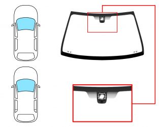 PARABRISAS RENAULT CLIO CAMPUS 2006-2009 3/5 PUERTAS / DELANTERO / REFLECTANTE / CON BASE ESPEJO / CON SENSOR