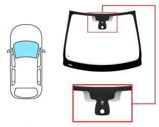 PARABRISAS RENAULT CLIO 2013-2016 5 PUERTAS / FAMILIAR / DELANTERO / VERDE / CON BASE ESPEJO / CON SENSOR