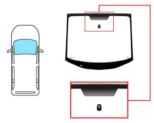PARABRISAS RENAULT ESPACE 2003-2006 DELANTERO / REFLECTANTE / CON BASE ESPEJO / MOLDURAS PREMONTADAS