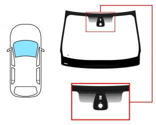 PARABRISAS RENAULT FLUENCE 2009-2013 DELANTERO / VERDE / CON BASE ESPEJO / CON SENSOR