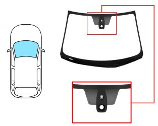 PARABRISAS RENAULT KOLEOS 2008-2011 DELANTERO / VERDE / CON BASE ESPEJO / CON SENSOR