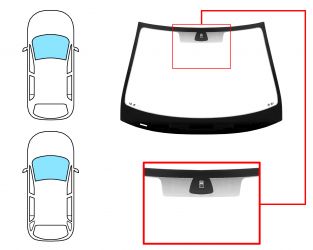 PARABRISAS RENAULT LAGUNA 2001-2005 5 PUERTAS / FAMILIAR / DELANTERO / VERDE / CON BASE ESPEJO
