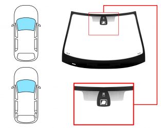 PARABRISAS RENAULT LAGUNA 2001-2005 5 PUERTAS / FAMILIAR / DELANTERO / REFLECTANTE / CON BASE ESPEJO / CON SENSOR MODIFICADO