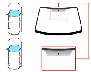 PARABRISAS RENAULT MEGANE 1996-1999 4/5 PUERTAS / FAMILIAR / DELANTERO / VERDE / CON BASE ESPEJO / SERIGRAFIADO